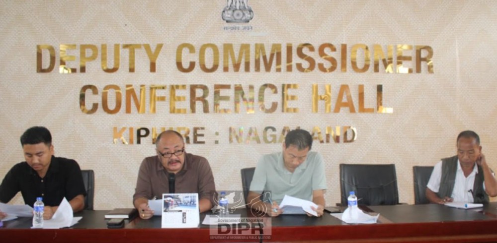 DC Kiphire, Temsuwati Longkumer addressing the DPDB meeting held at DC’s Conference Hall, Kiphire on September 16, 2026. . (DIPR Photo)